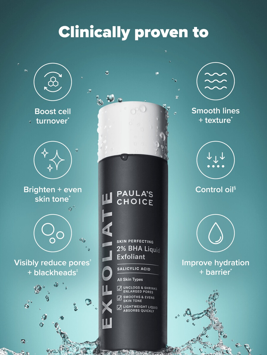 exfoliant liquide perfecteur de peau à 2 de bha